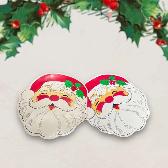 Vintage 90's Santa Placemat Christmas Town and Country Linen Vinyl 1994 - Picture 1 of 15